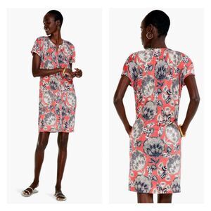 NWT NIC+ZOE Island Petals Dress, Red Multi, Sz M